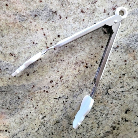 Snowman Silicone-Tipped Tongs White NWOT Stainless Steel Christmas Hot or Cold - Picture 6 of 9